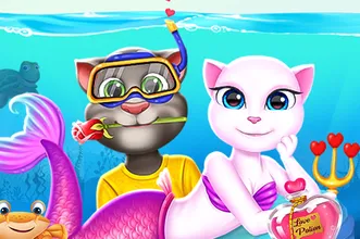 image bg Cat Girl Valentine Story Deep Water