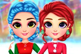 image bg Rainbow Girls Christmas Outfits