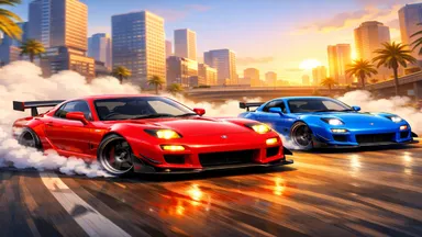 image bg Two RX7 Drifters